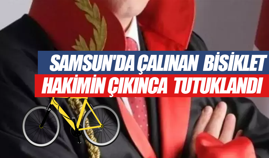 Samsun'da Hakim, Çalınan Bisikletinin Sahibi Çıktı, Hırsız Tutuklandı