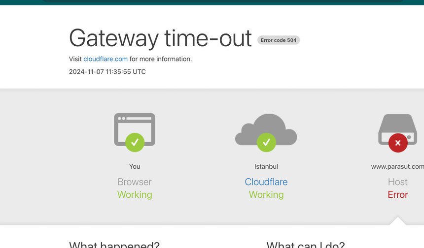 Paraşüt.com sitesi Neden açılmıyor!