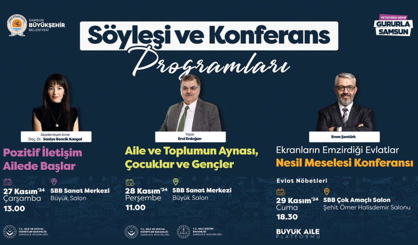 BÜYÜKŞEHİR’İN SÖYLEŞİ VE KONFERANS PROGRAMLARI BAŞLIYOR