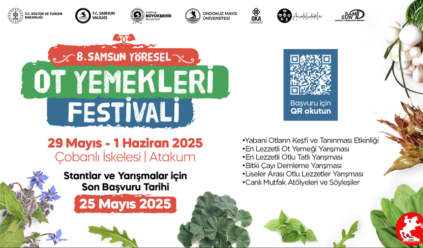 SAMSUN’DA YÖRESEL OT YEMEKLERİ FESTİVALİ BAŞLIYOR