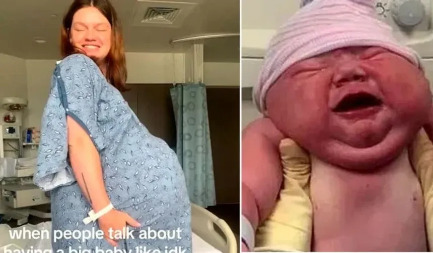 ABD'de Tarihe Geçen Doğum: 5.8 Kilo Ağırlığındaki Bebeği Görmek İçin Sıraya Girdiler!