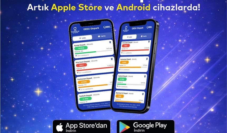 ORDU'DA OTOPARK BULMAK ÇOK KOLAY!