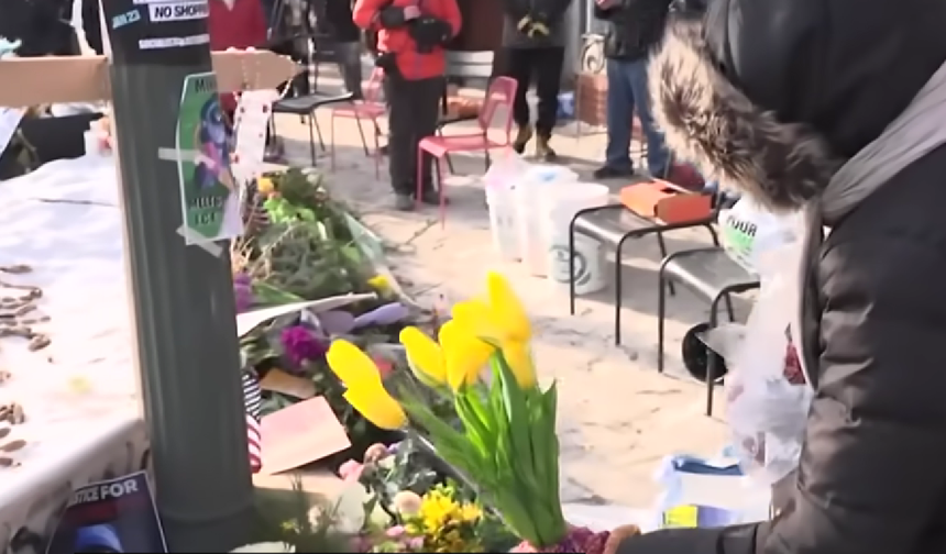 Amerika’da Protestolar Sürüyor! Alex Pretti’nin Anısına Çiçek Bırakıyorlar