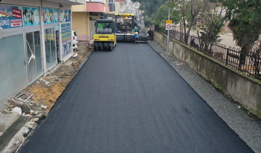 ÜNYE’DE EĞİTİME GİDEN YOLLAR ASFALTLANIYOR