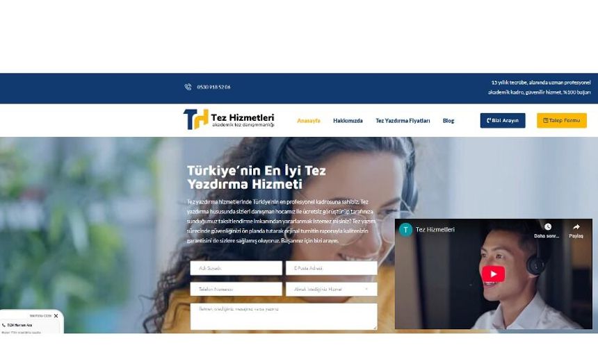 tezhizmetleri.com Türkiye’nin En Güvenilir Tez Hizmetleri Sitesi Mi?