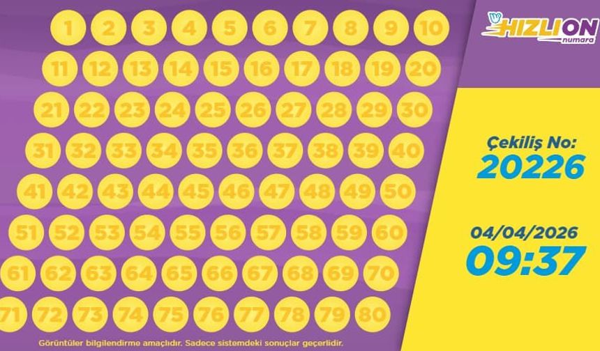 04 Nisan 2026 Hızlı On Sonuçları: 20225. Çekilişte Şanslı Numaralar Belirlendi
