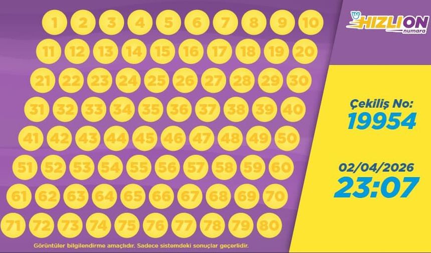Hızlı On Sonuçları Açıklandı! 2 Nisan 2026 Gece Çekilişi Kazandıran Numaralar