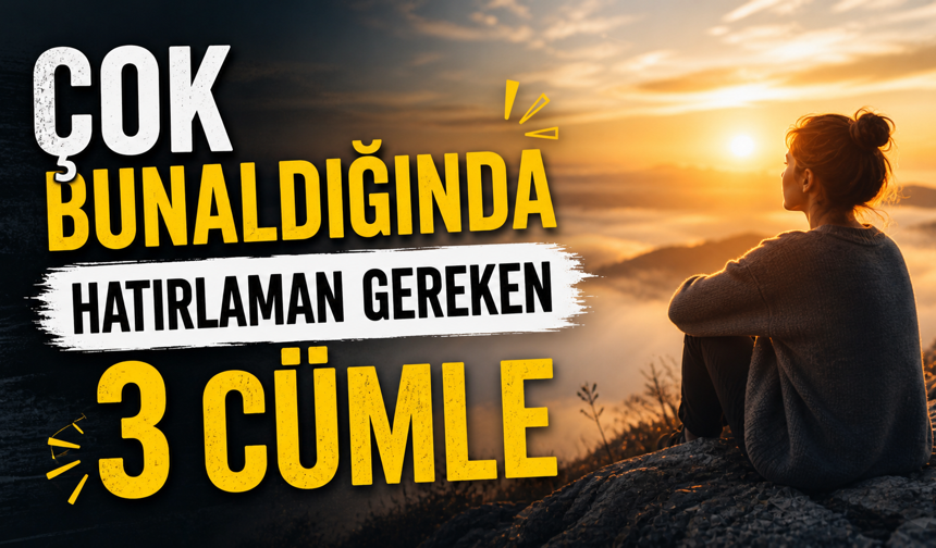 Çok Bunaldığında Hatırlaman Gereken 3 Cümle