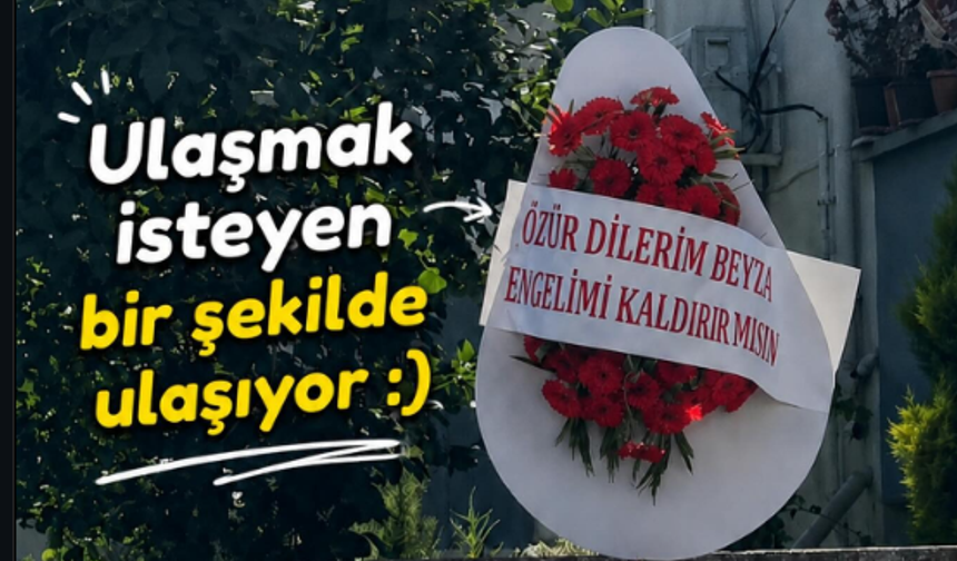 Tokat’ta Bir Kişi Sevgilisinin Engelini Kaldırması İçin Çelenk Bıraktı!