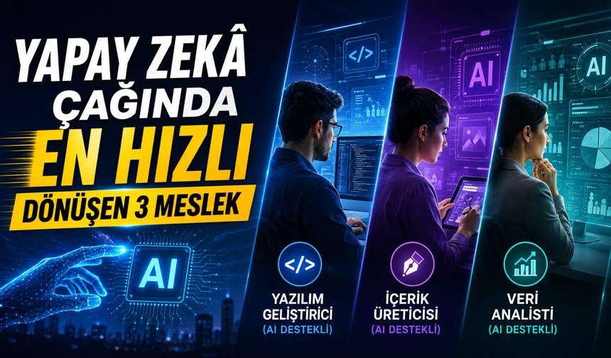 Yapay Zekâ Çağında En Hızlı Dönüşen 3 Meslek