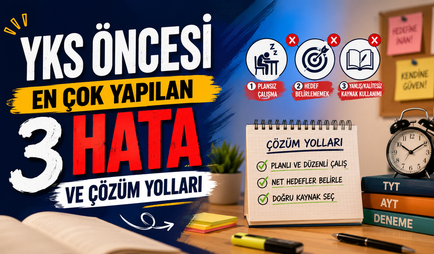 YKS Öncesi En Çok Yapılan 3 Hata Ve Çözüm Yolları